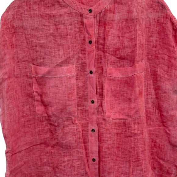 Anthropologie Holding Horses Linen Top Pink Sleeveless High-Low Hem Small - Picture 5 of 5
